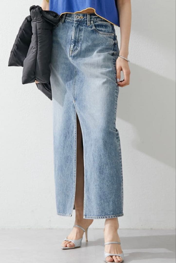 Whim Gazette デニムスリットスカート