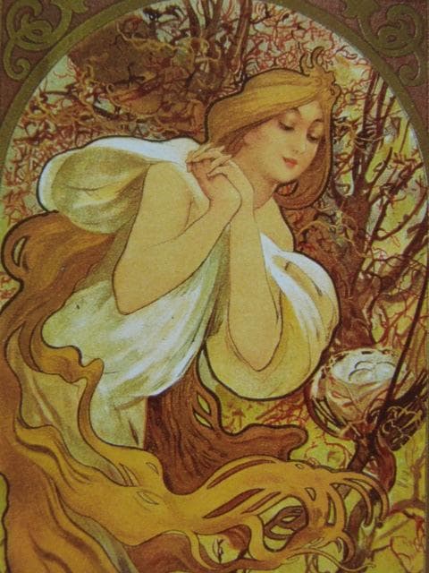 アルフォンス・ミュシャ【ショコラ・マッソン/ショコラ・メキシカンのカレンダー3】 p_princeコレクション ☆アルフォンス・ミュシャ オリジナルリトグラフ