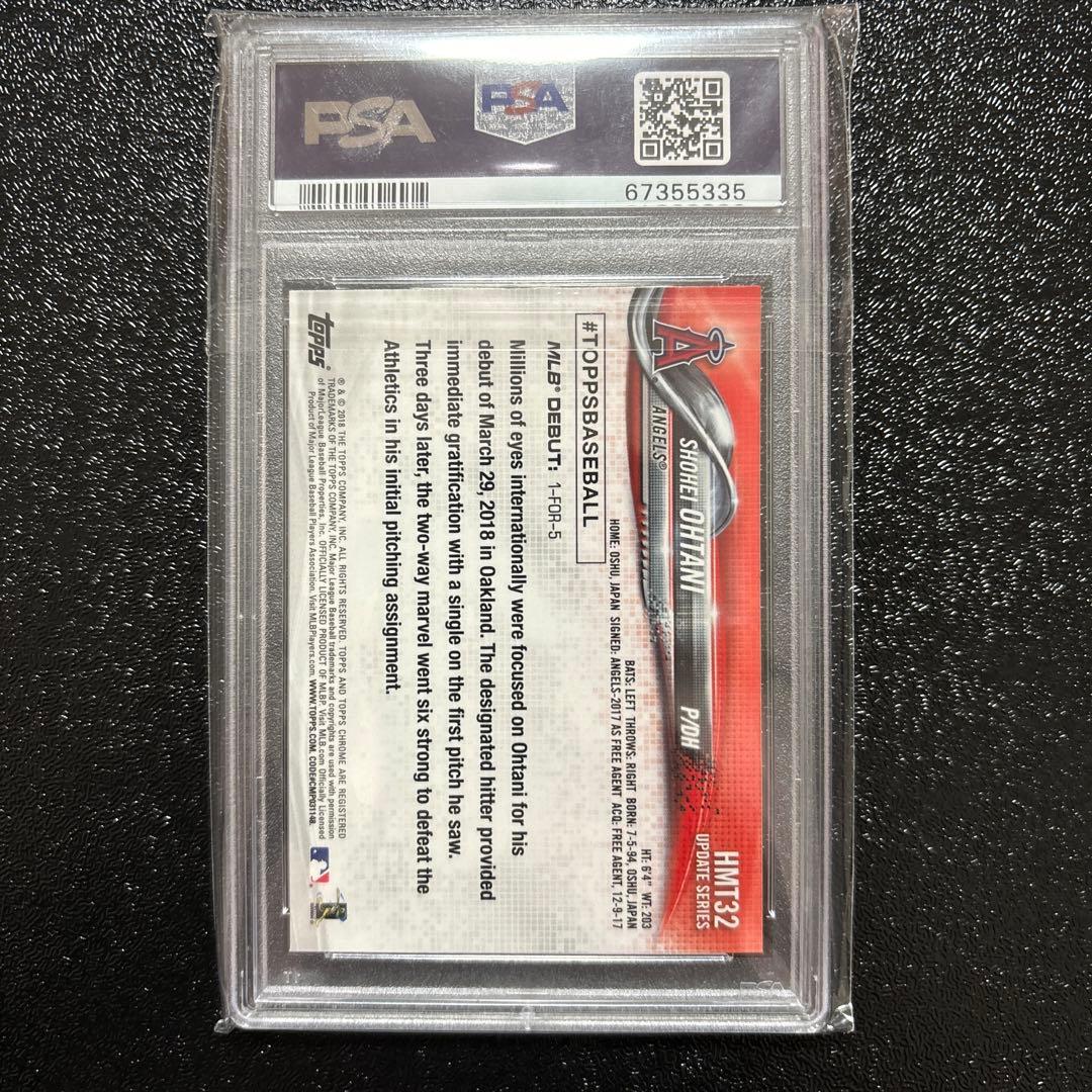 大谷翔平2018 Topps Crome PSA10 ルーキーHMT32