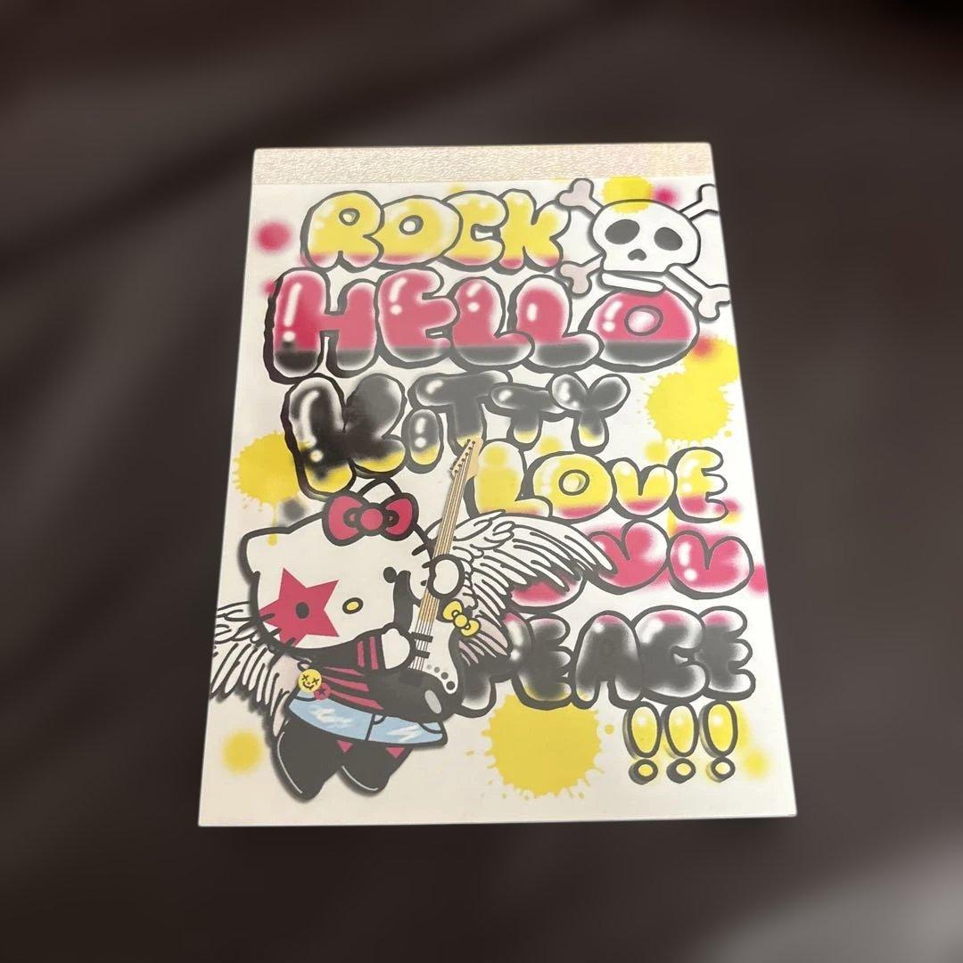 【未使用】　レア・限定デザイン　ハローキティ ロックキティ　メモ帳 シネマコレクション cinemacollection ハローキティ メモ帳 メモパッド