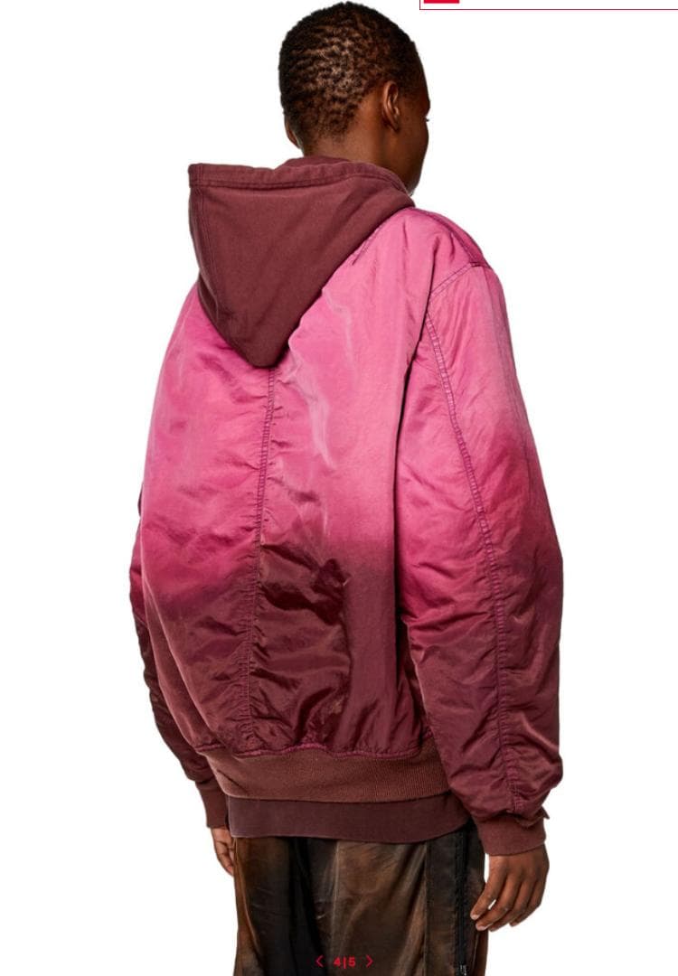 未使用 定価8万 ディーゼル レイヤード パーカー ma1 グラデーション