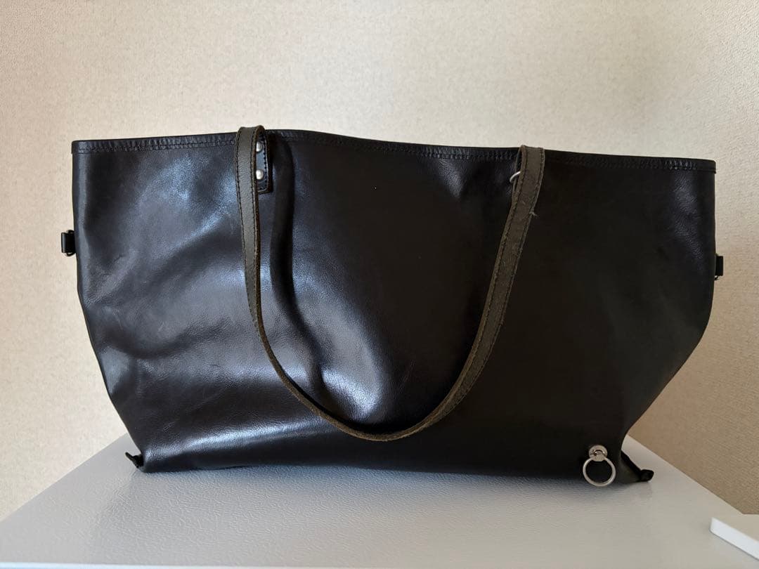 jam  madeレザートートバッグ ブラック