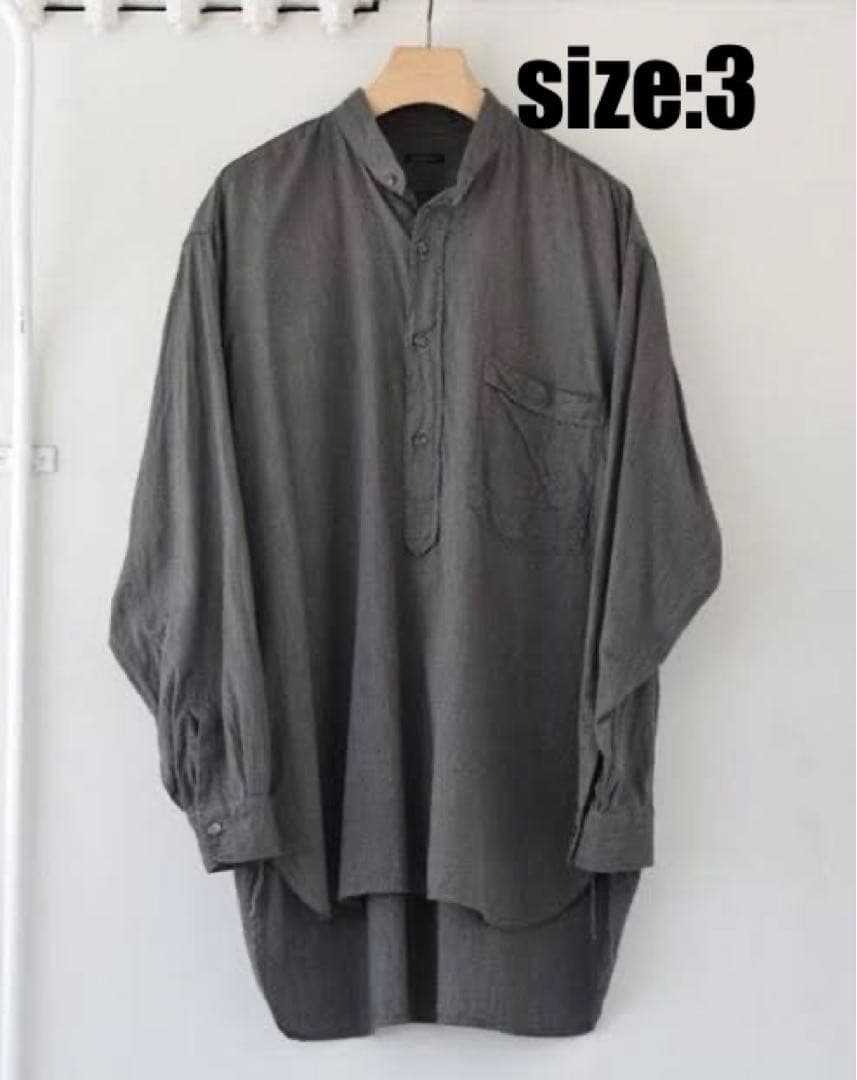 comoli ヨリ杢プルオーバーシャツsize3