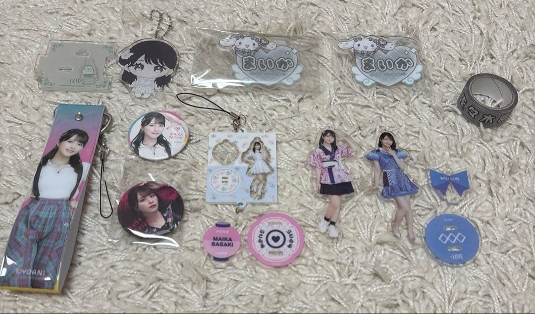 イコラブ 佐々木舞香 グッズ シークレット 缶バッジ アクスタ マスキングテープ