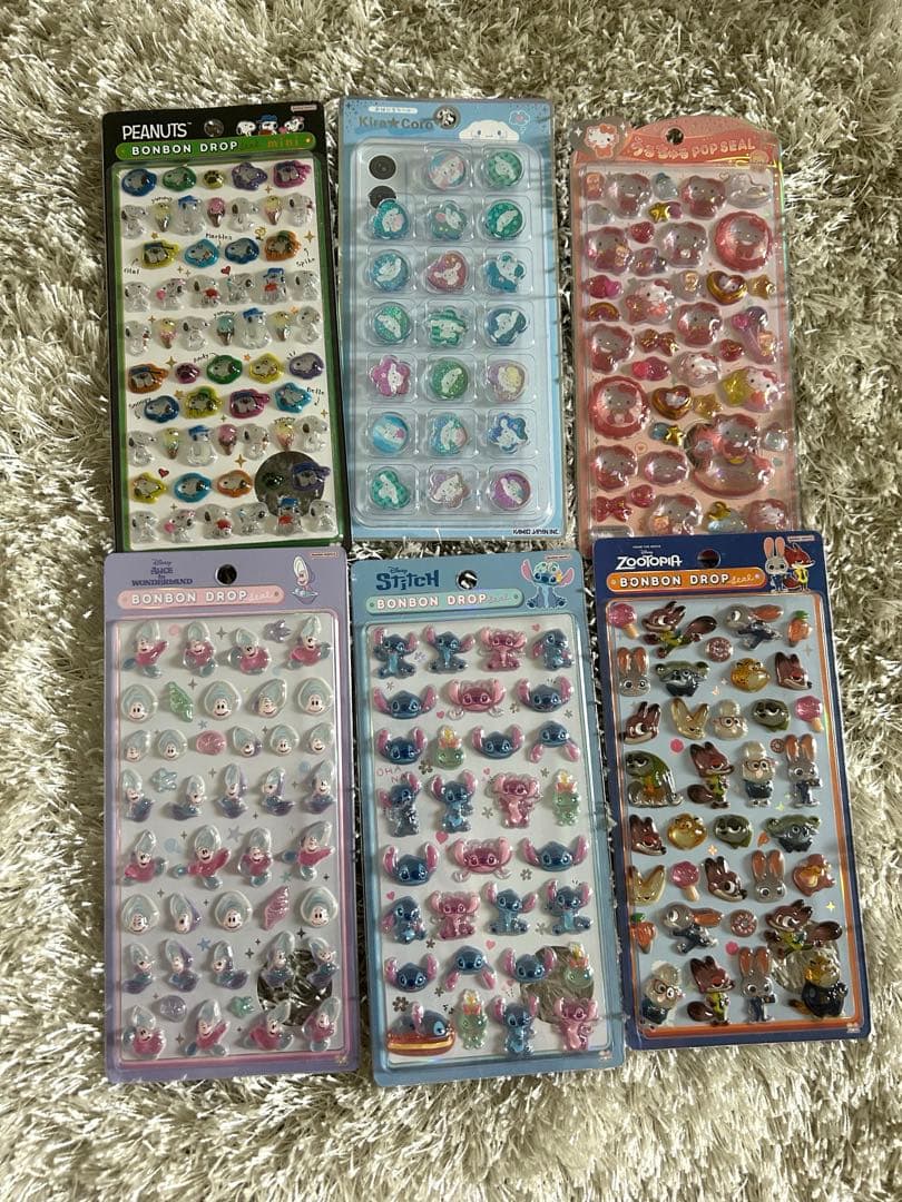 正規品 ボンボンドロップシール スヌーピー ズートピア　キティ　シナモン