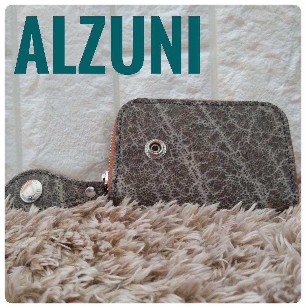 アルズニ　コンパクト　財布　エレファント革　象革　ラウンドジップ　ケース