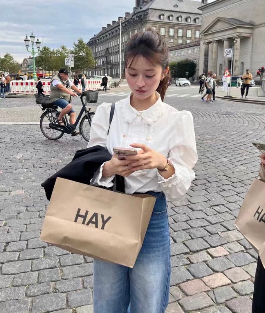 チヂミCLAIRE BUTTONS BLOUSE Claire Silk Chiffon Blouse