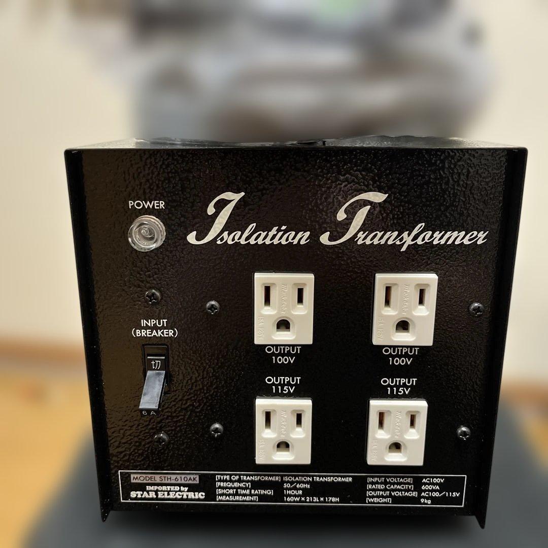 プロケーブル アイソレーション電源トランス 600W 黒 STH-610AK