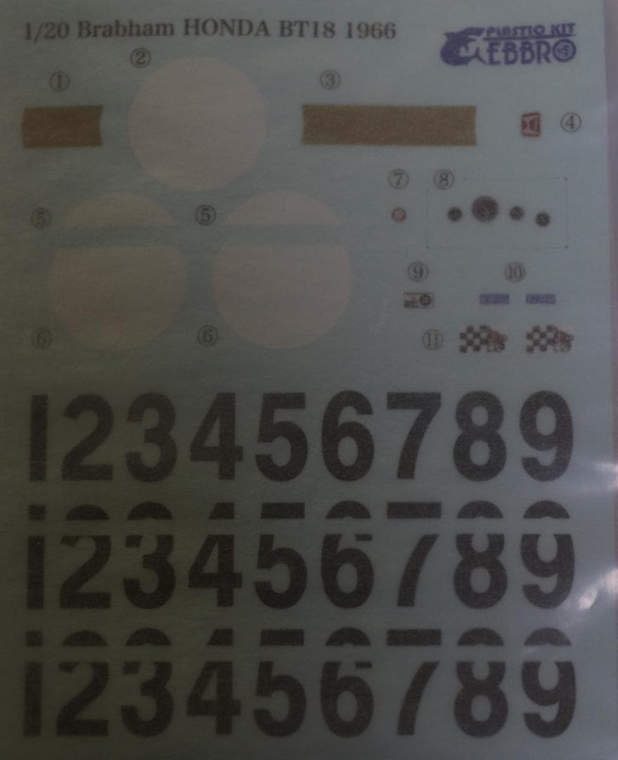 貴重 エブロ製 ブラバムBT18ホンダ（F2）1/20 プラモデル未組立 未
