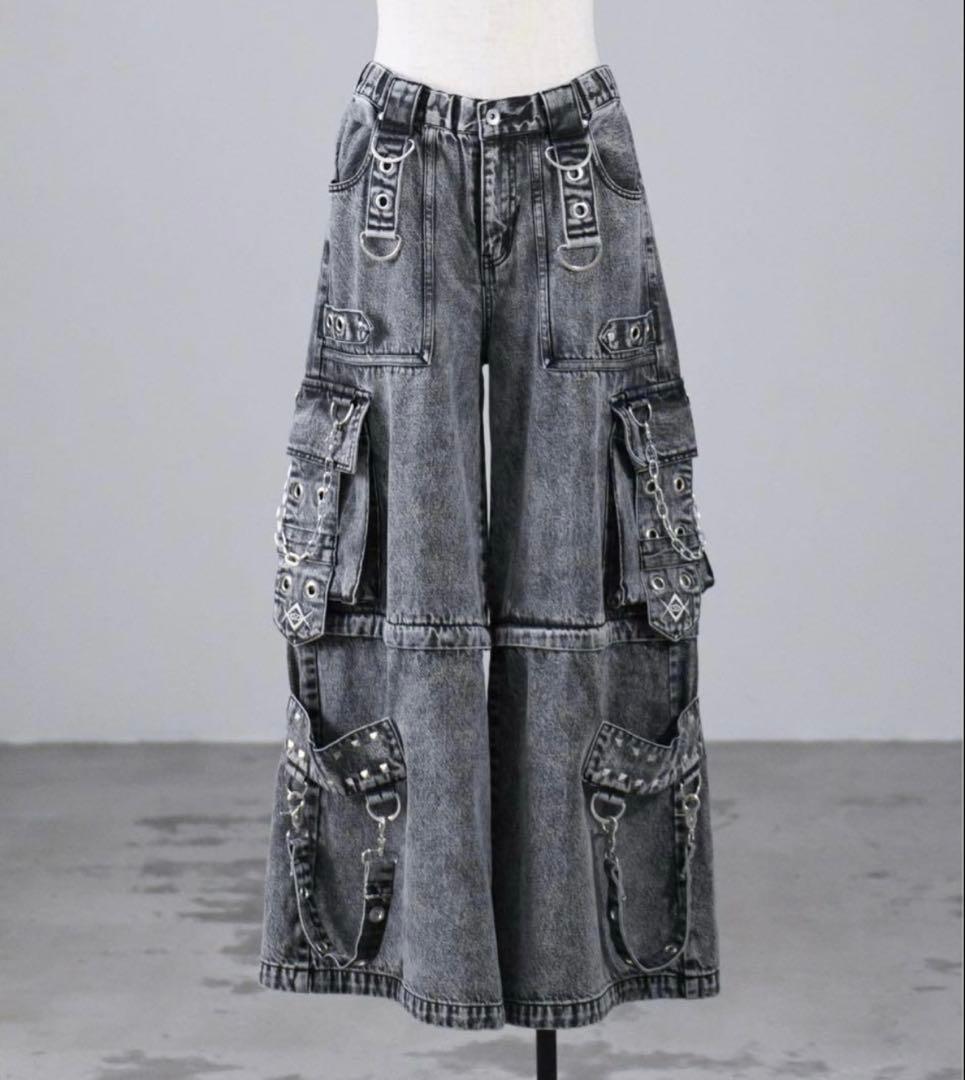 REFLEM レフレム 2WAYワイドデニムカーゴパンツ