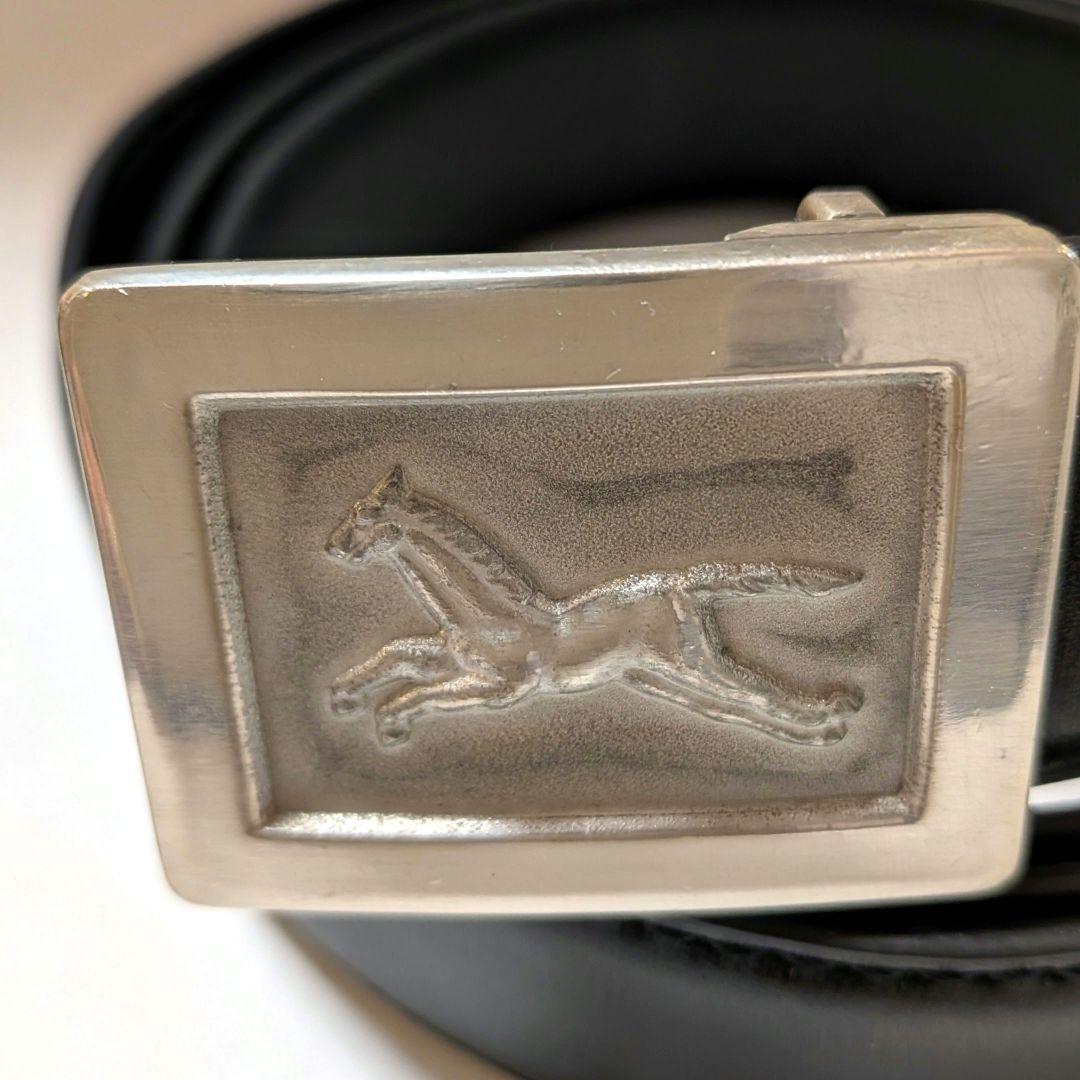 ☆純銀☆49.8g レア レザーベルト 馬 バックル　アンティーク