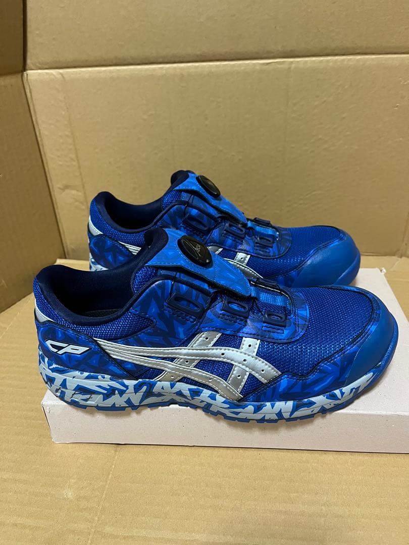 イ*ラ様 [美品] 限定 アシックス 安全靴 ウインジョブ CP209 BLUE