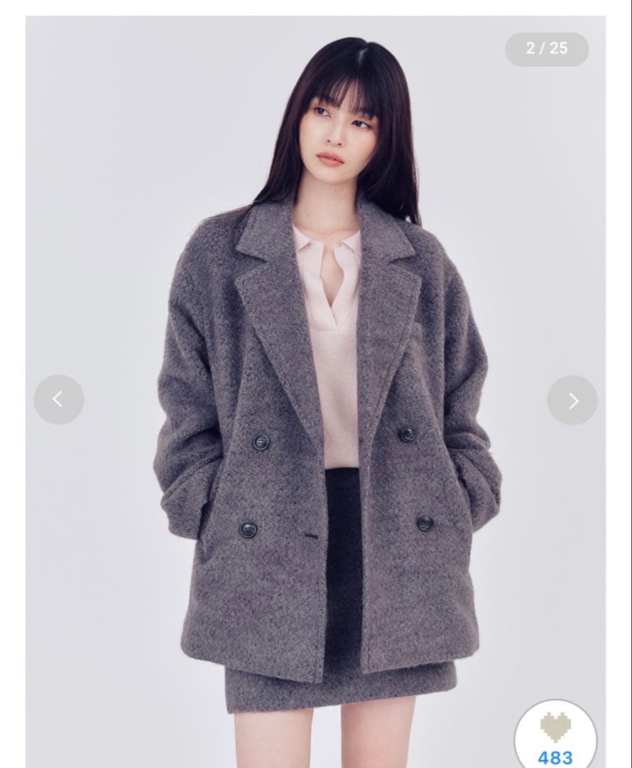 frayid オーバーサイズウールシャギージャコット