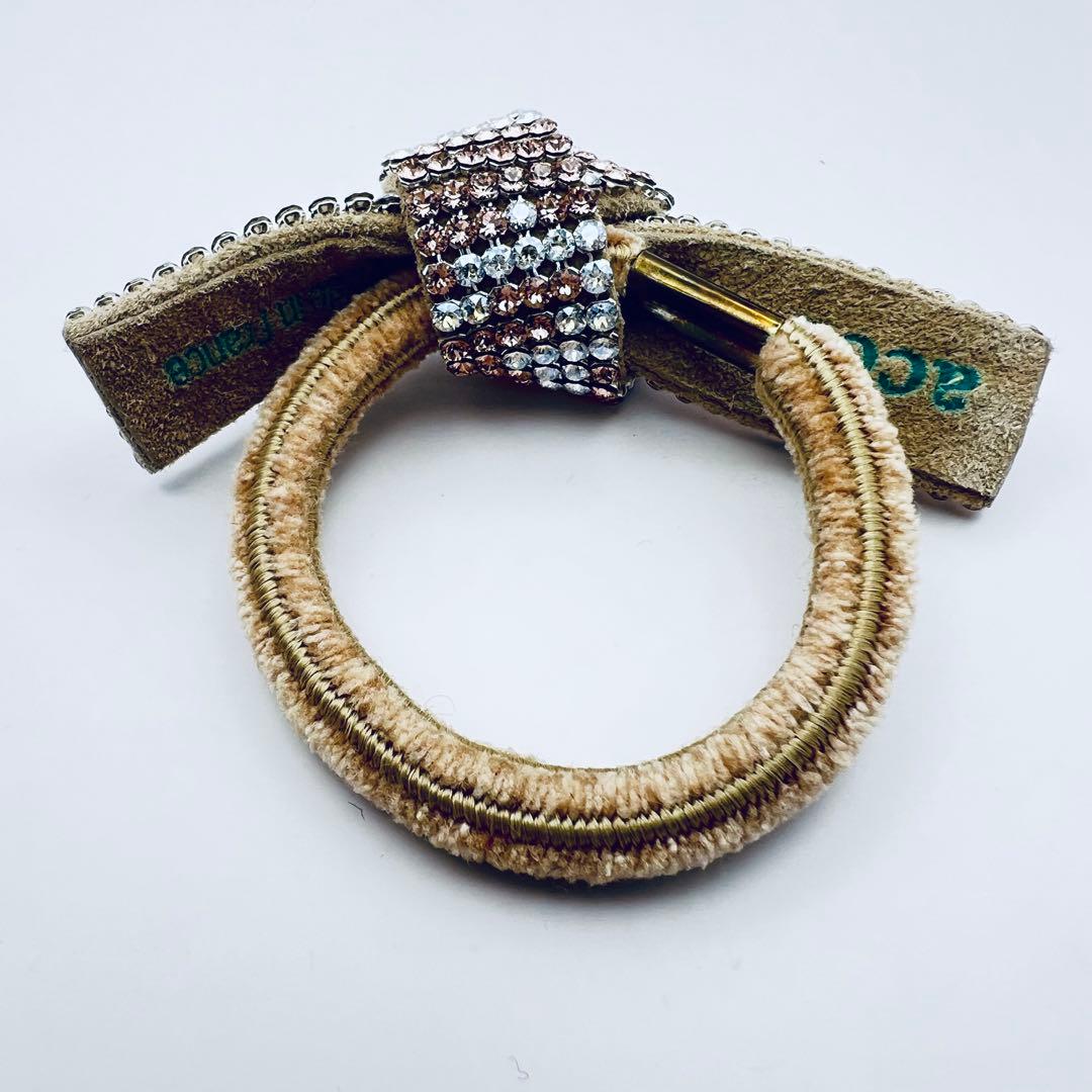 acca アッカ クリスタル ブリジットドレスポニー ベージュ ピンク