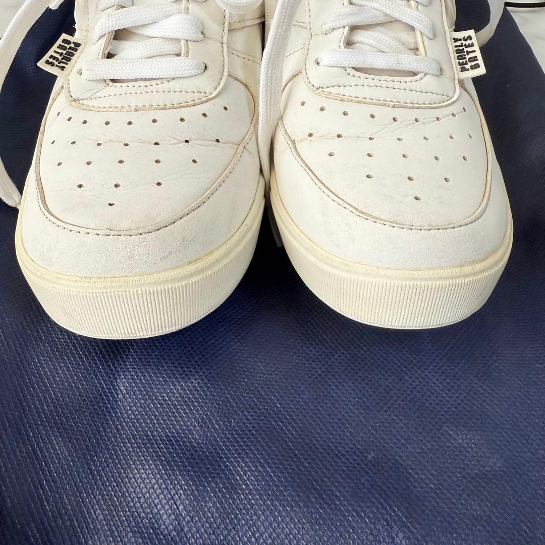 PEARLY GATES ゴルフシューズ スニーカー ホワイト 23.5cm - メルカリ