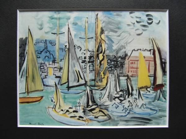 Dufy、Port at Deauville、希少画集画、新品額付