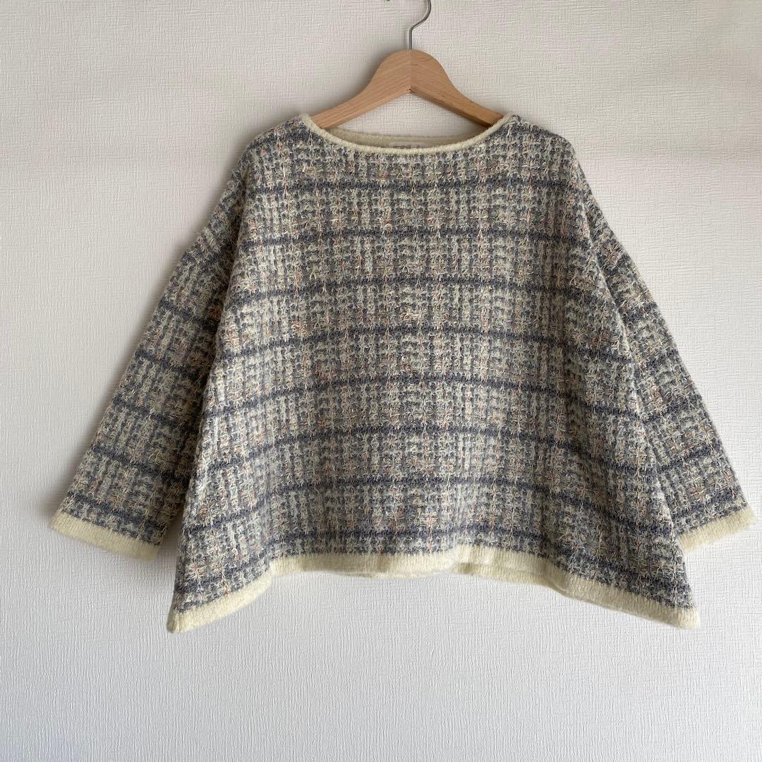 ビアズリー beardsley★ツイード風ニット