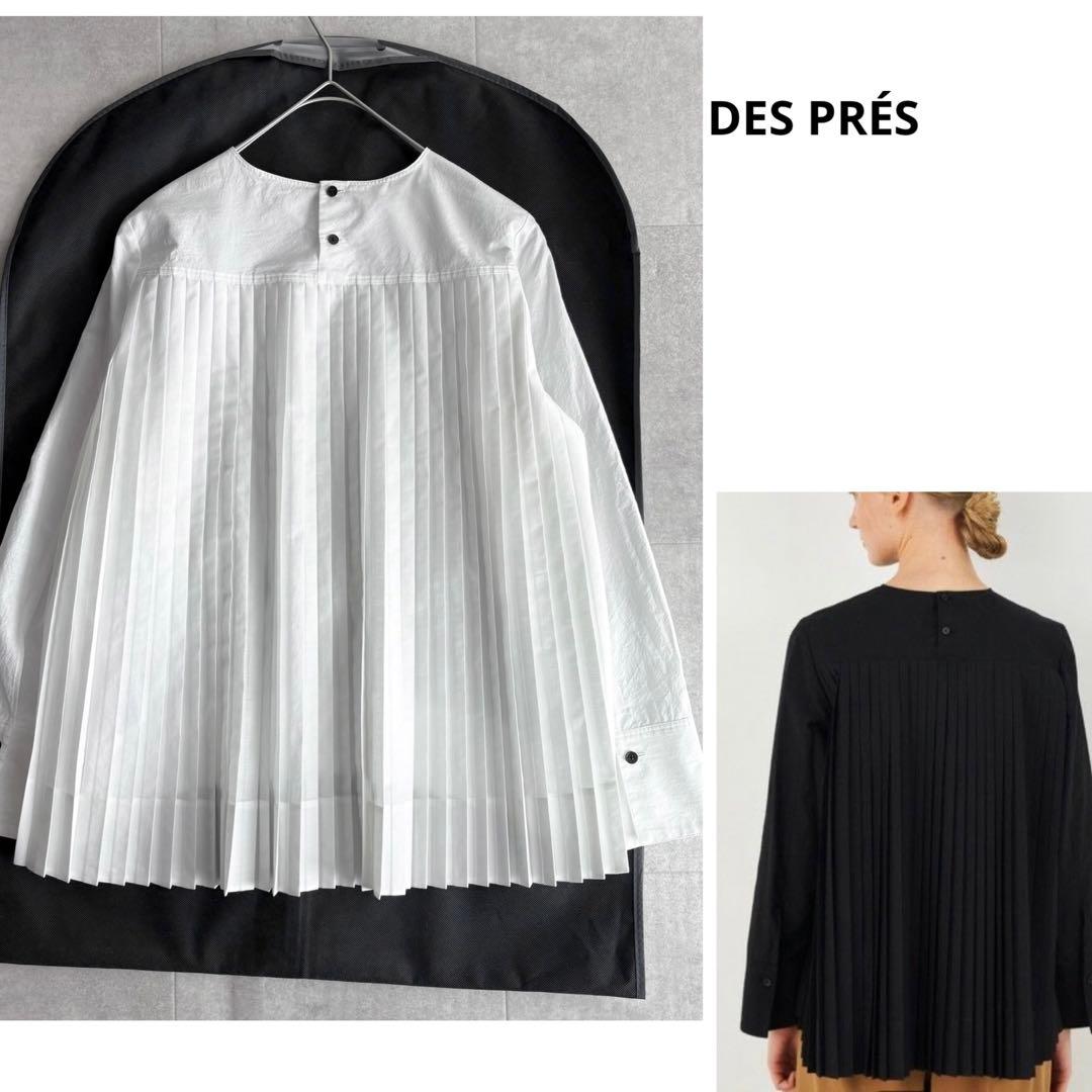 近年2024✨デプレ コットンナイロン シアータフタ バックプリーツブラウス