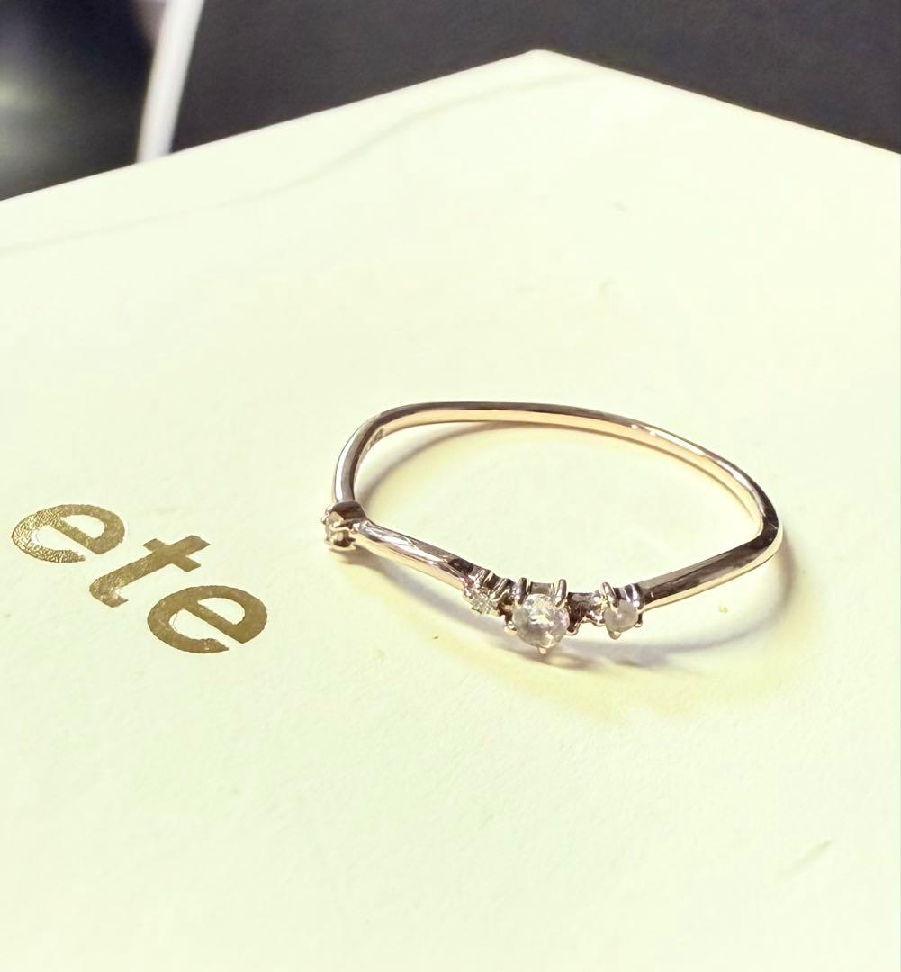 □完売品□【ete】K10MPG ローズクォーツ/ダイヤモンド リング - メルカリ