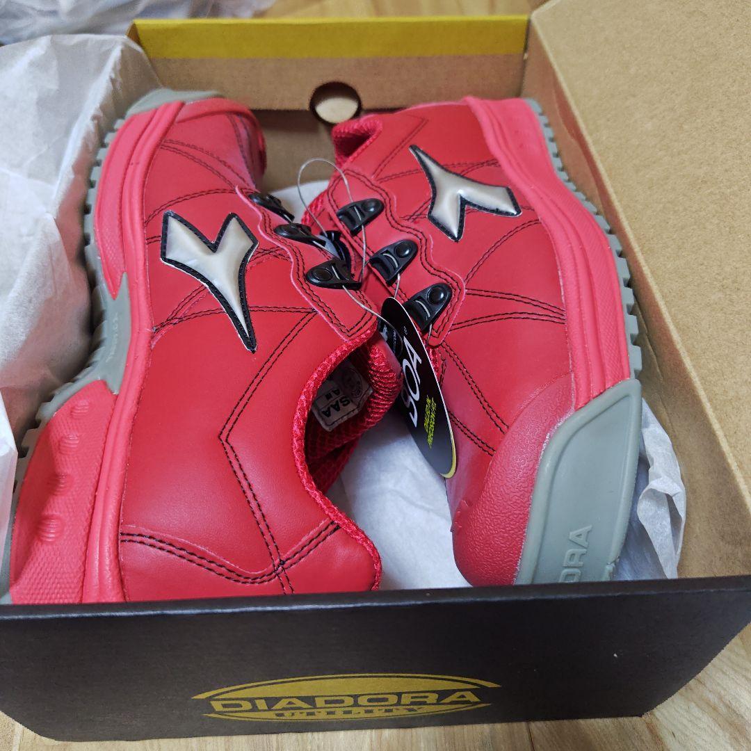 DIADORA BOAシステム安全靴 赤 26.0EEE