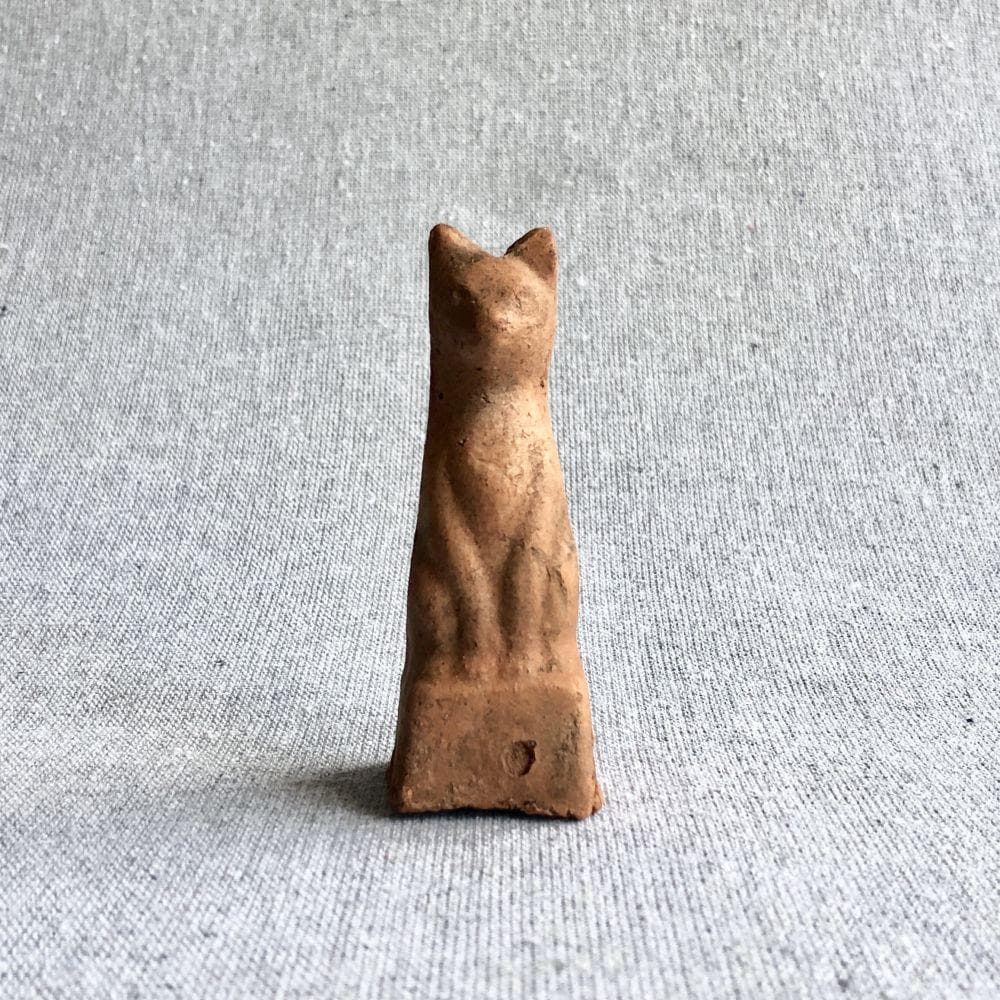 稲荷 鉄砲狐 今戸焼 土人形 置物 オブジェ 骨董 アンティーク 昭和