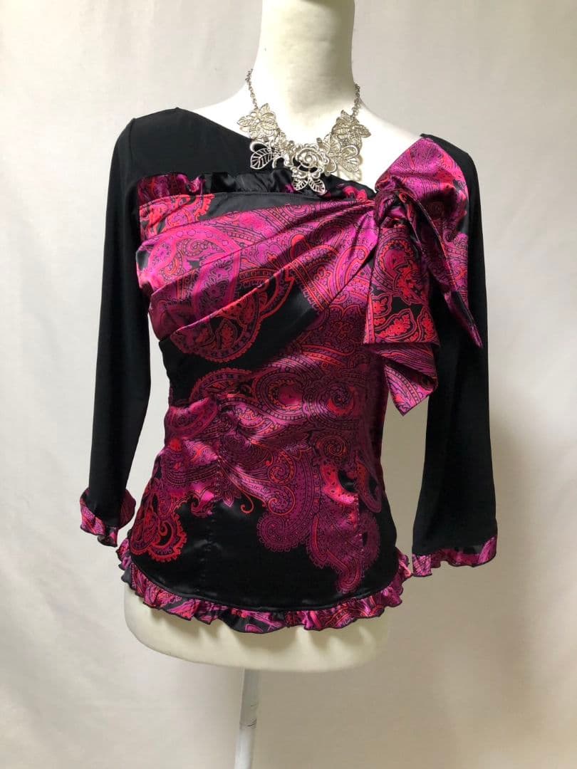 社交ダンス練習着レッスン着パーティ。ロイヤルダンスチャコットサテン