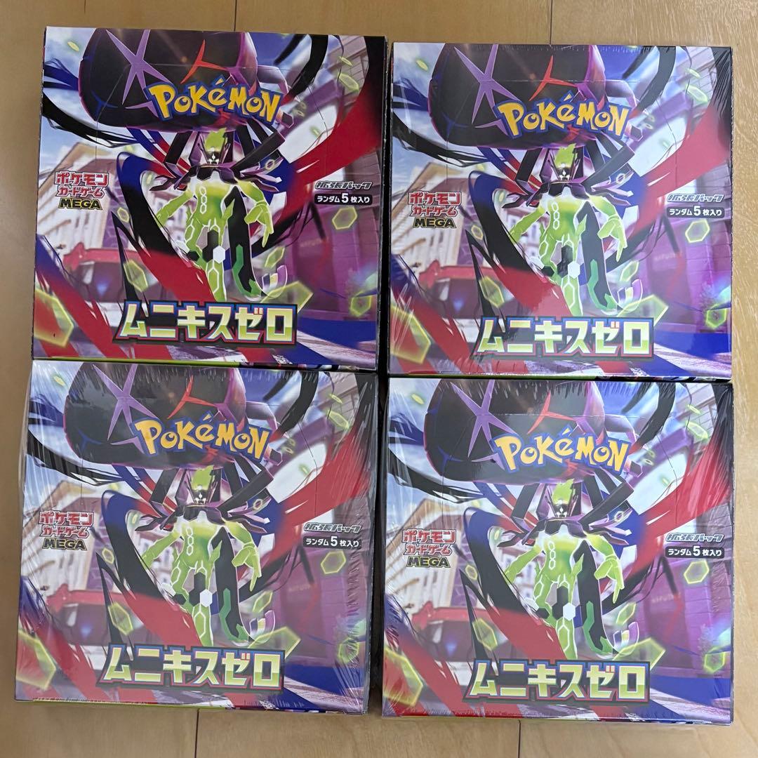 ポケモンカードゲームMEGA ムニキスゼロ 4BOX シュリンク付 シュリンク無
