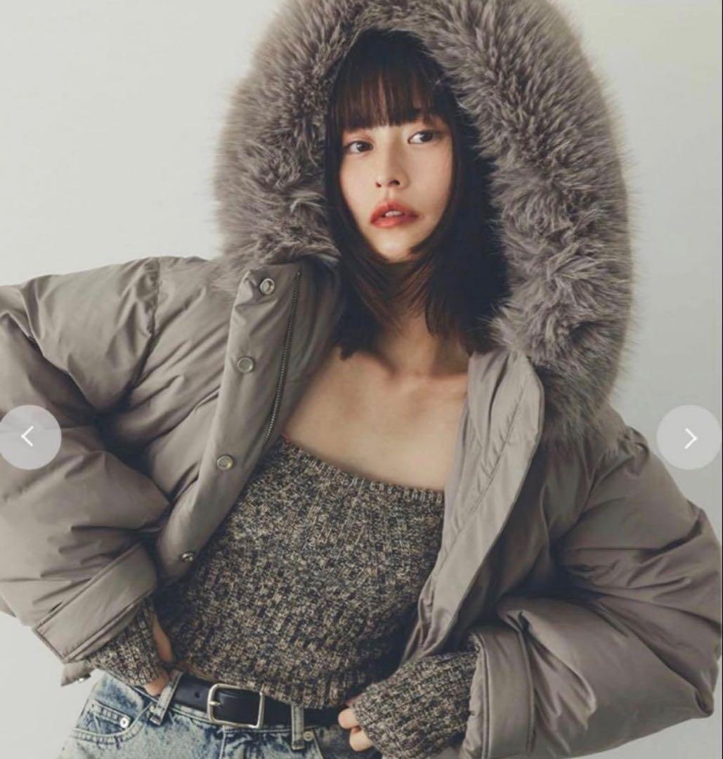 SNIDEL♡︎西川フードファーショートダウン