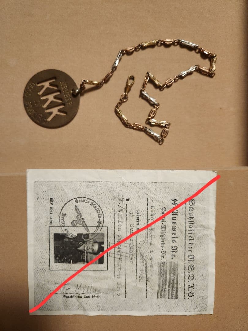 クー・クラックス・クラン　K.K.K.　会員メダル　ナチスドイツ