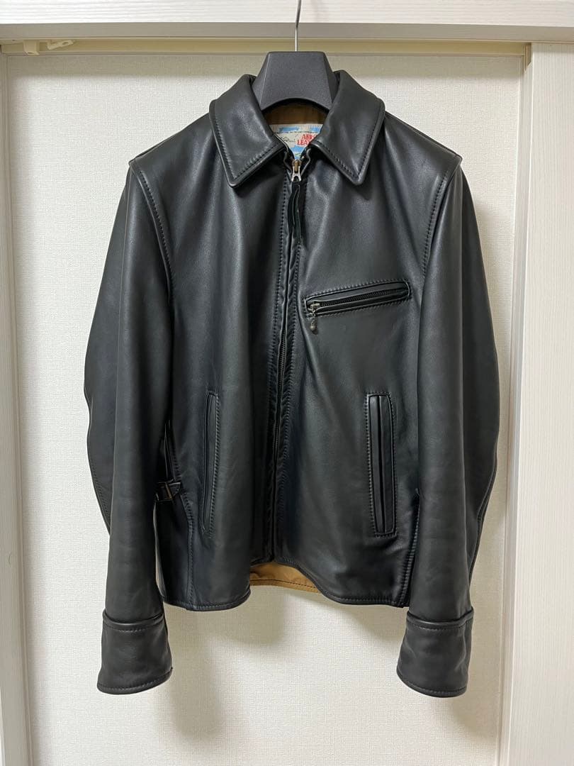 美品 希少 エアロレザー ハーフベルテッド 36 エディフィス別注モデル