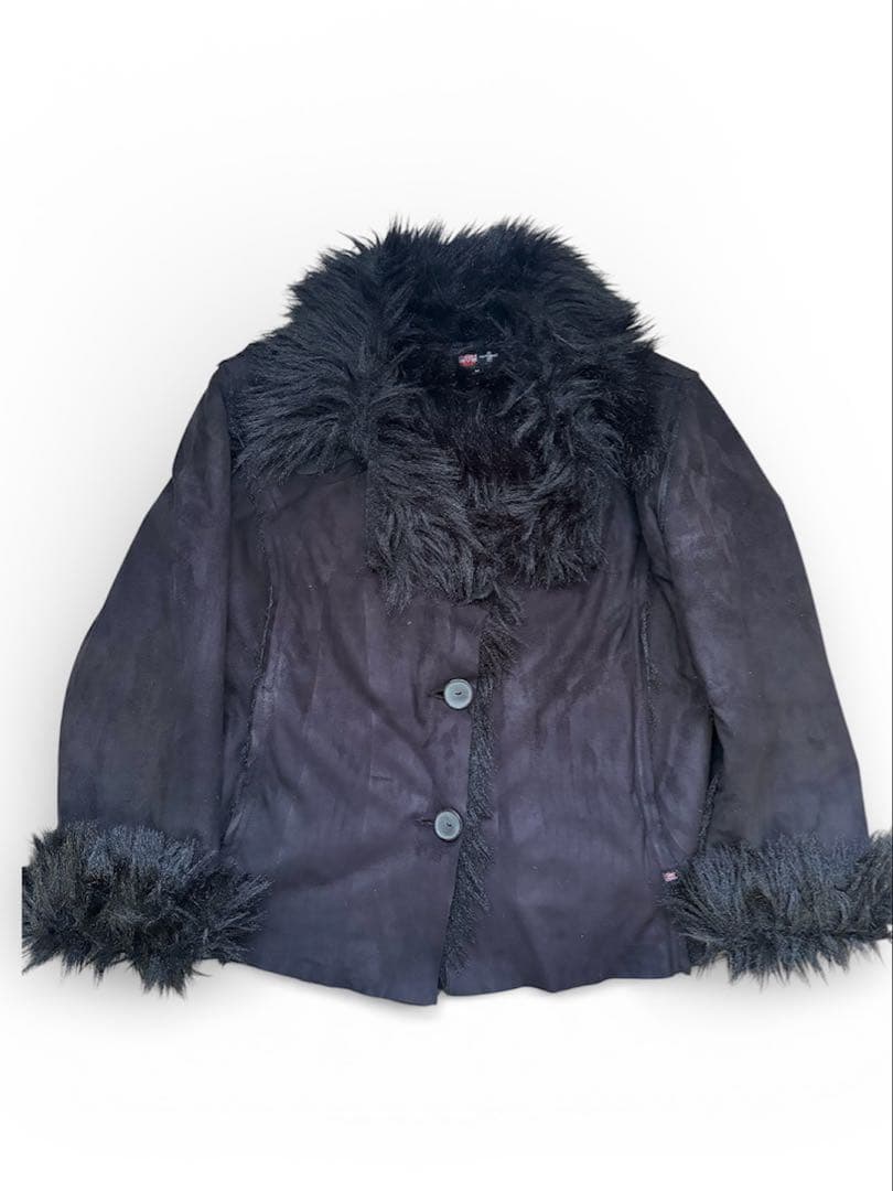 y2k swag fur black jacket Archive - メルカリ