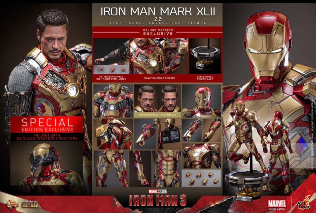 [新品未開封] ムービーマスターピース　アイアンマン3マーク42 デラックス版 Amazon.co.jp: ムービー・マスターピース DIECAST アイアンマン3