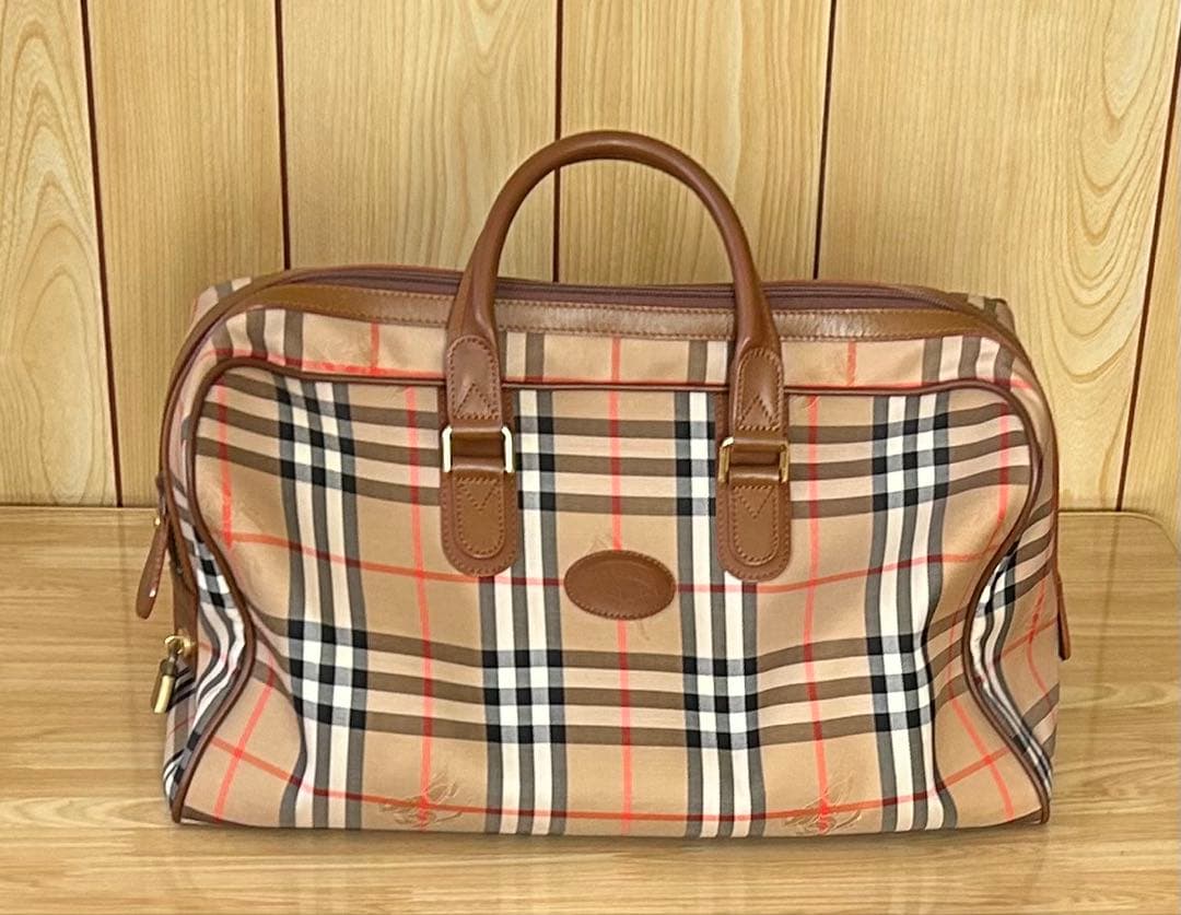 1805 Burberry チェック柄 ボストンバッグ