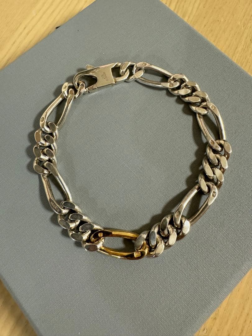 新品】BUNNY バニー フィガロ ブレスレット コンビ ゴールド シルバー