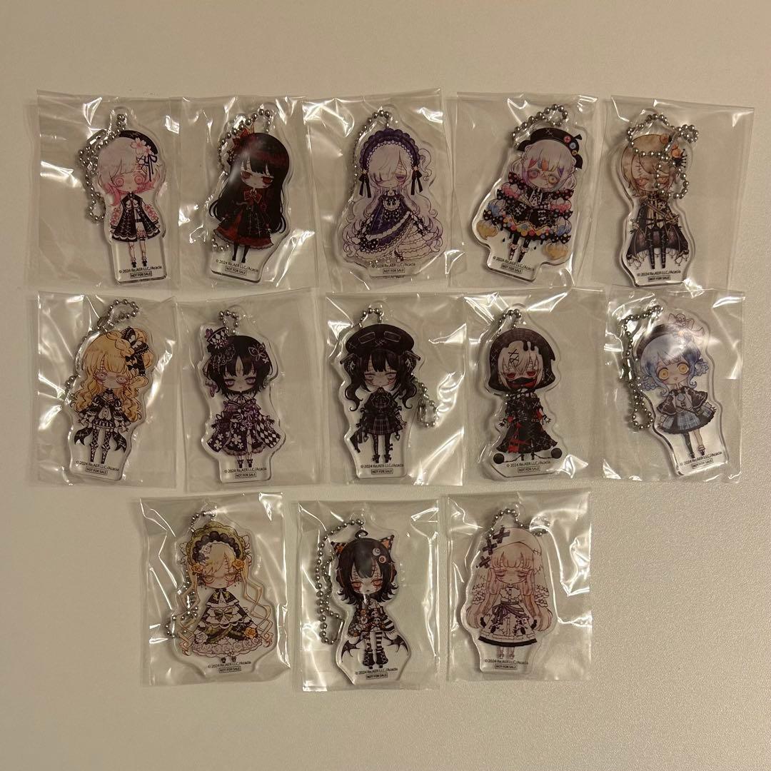 魔法少女ノ魔女裁判 ぬいぴ〜す購入特典 アクリルキーチェーン 全13種
