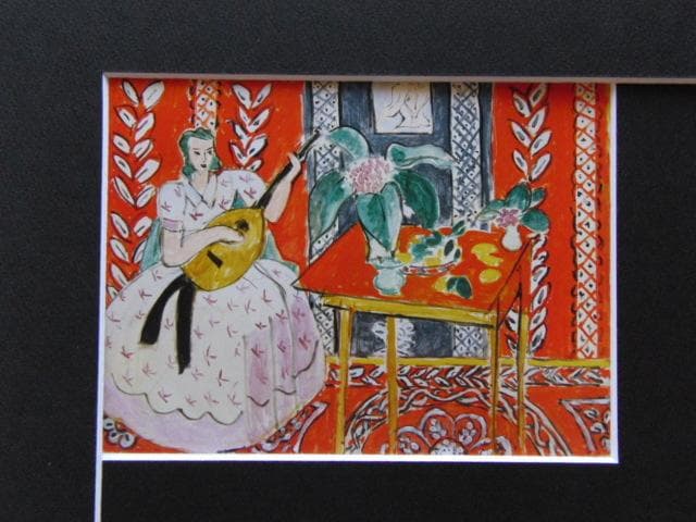 アンリ・マティス、【リュート】、新品高級額 額装付、年代物・希少