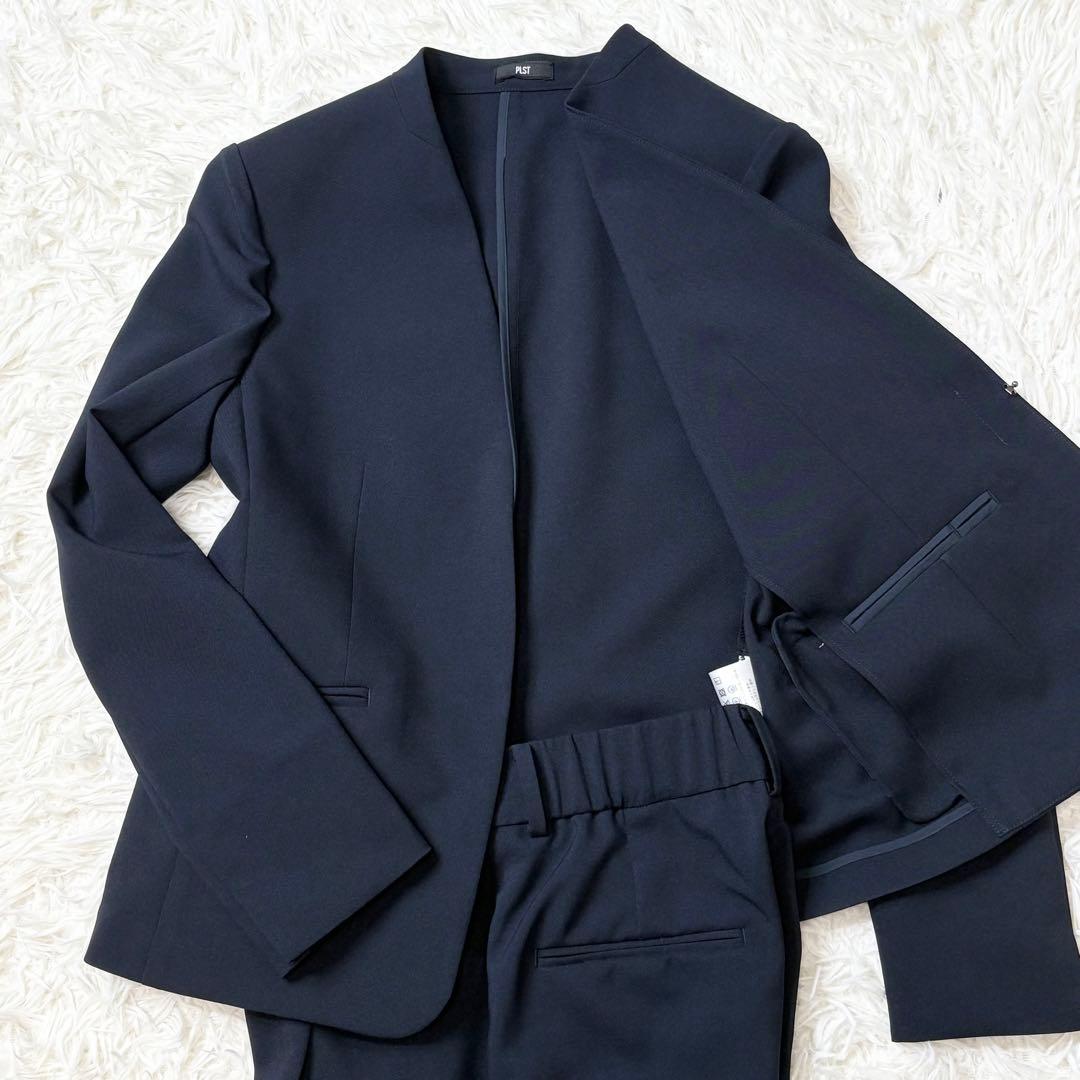 PLST プレミアムオックスカラーレスジャケット ストレートパンツ 2025