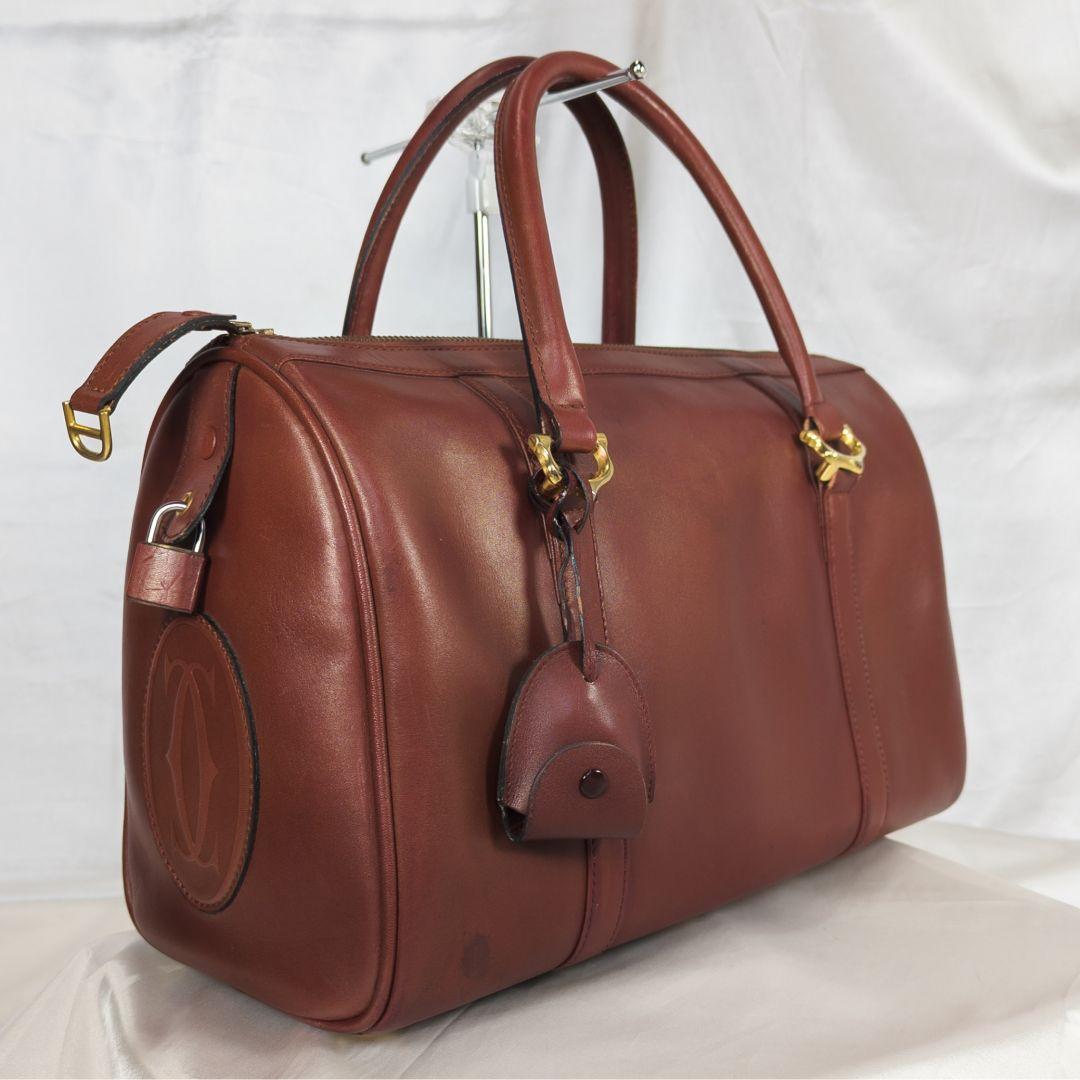 Cartier カルティエ マストライン ボストンバッグ パドロック鍵 付き