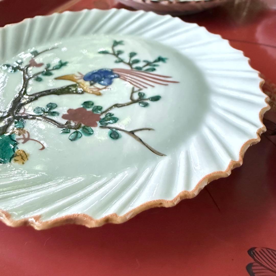 2164感謝‼️夏の倣い古九谷‼️幸せ強運の色絵花鳥図