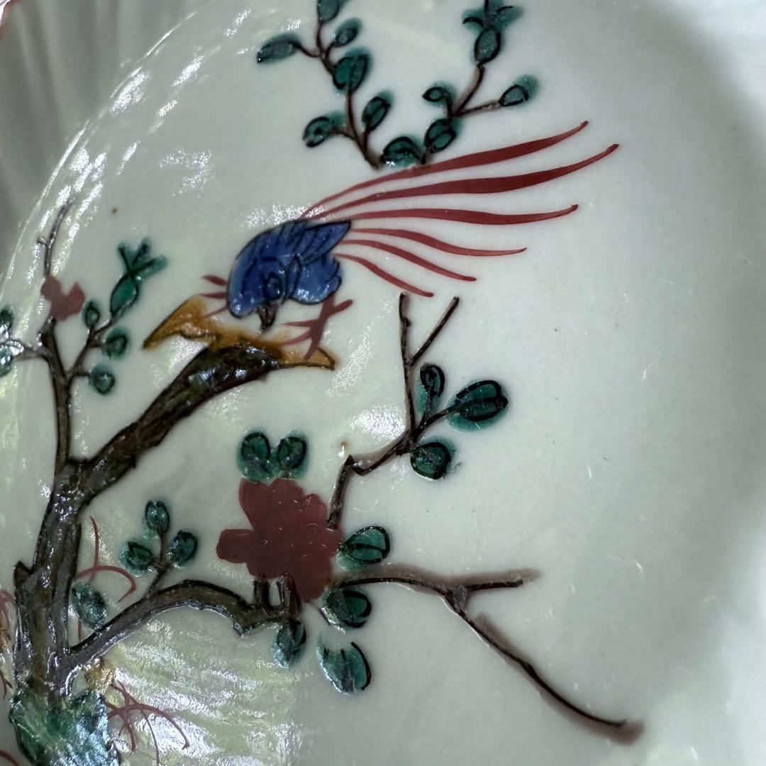 2164感謝‼️夏の倣い古九谷‼️幸せ強運の色絵花鳥図
