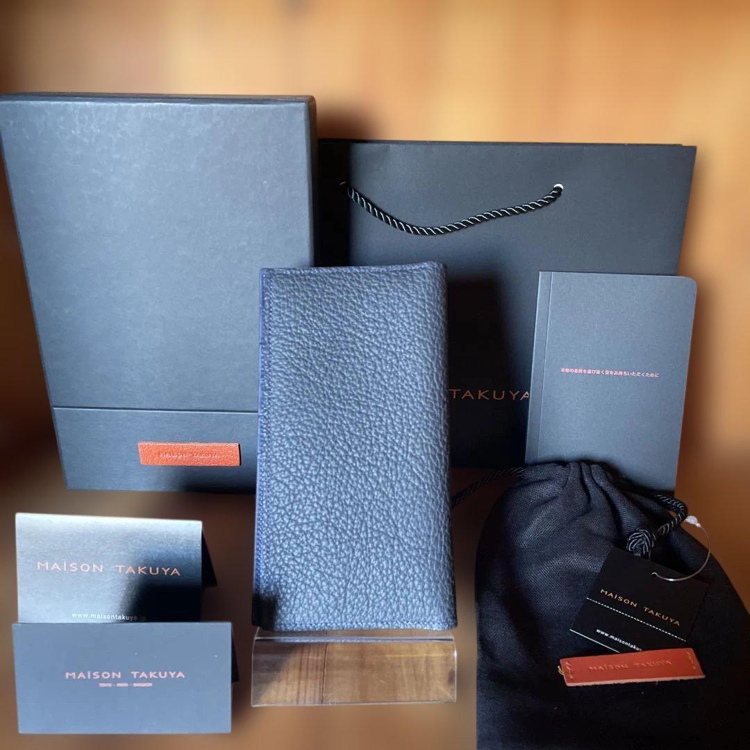 【新品 正規品】MAISON TAKUYA ネイビー 長財布 札入れのみ
