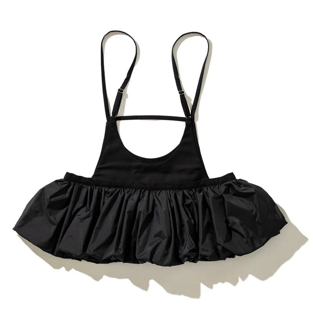 poI 美品 frill bustier skirt black