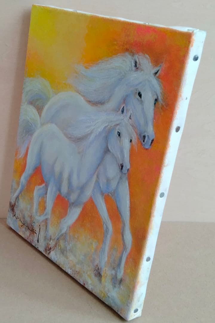 油絵　morning run 洋画家 池畠 史幸 新作、肉筆画