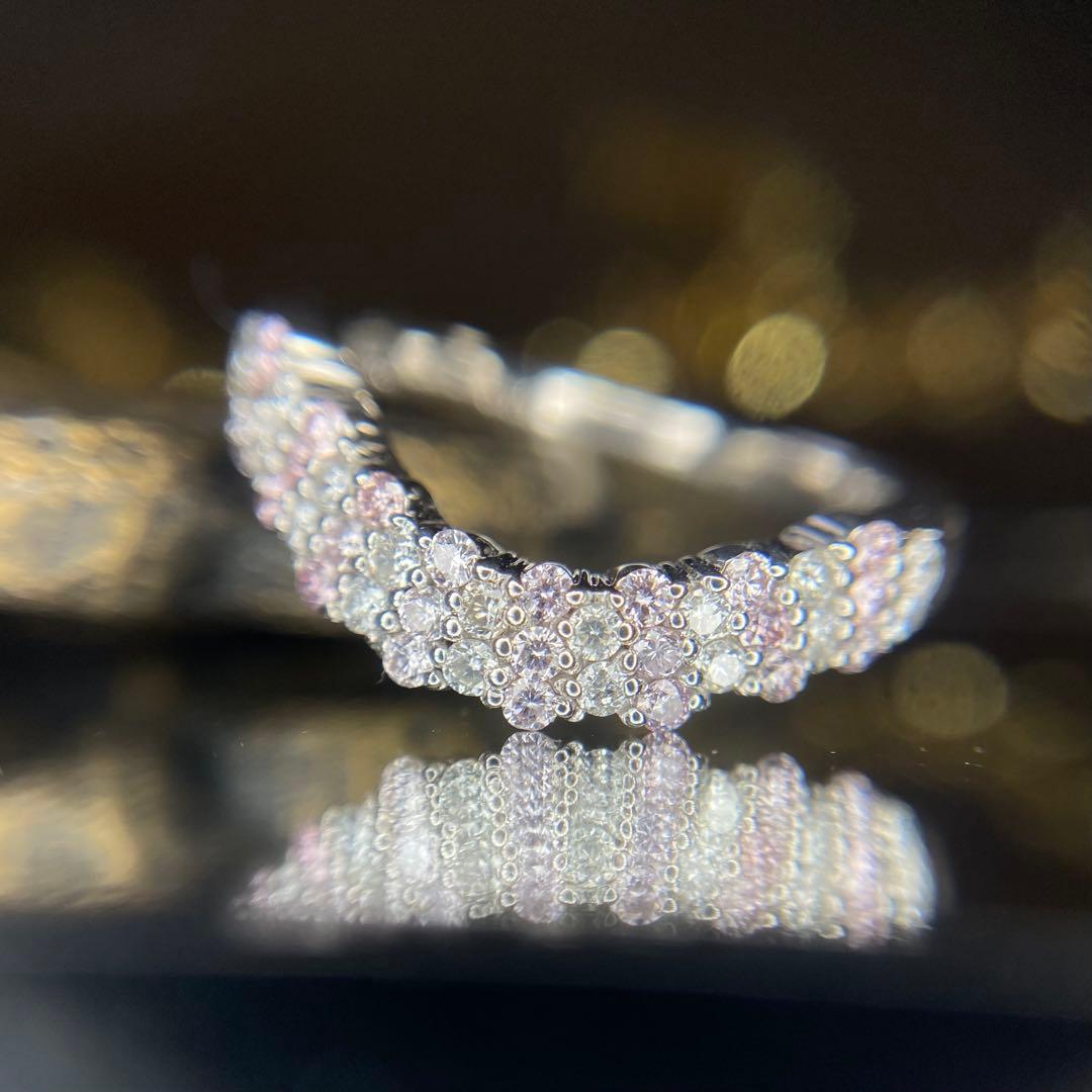 『専用です』天然無処理ピンクダイヤモンド カラーレススタッカブル 計0.50ct