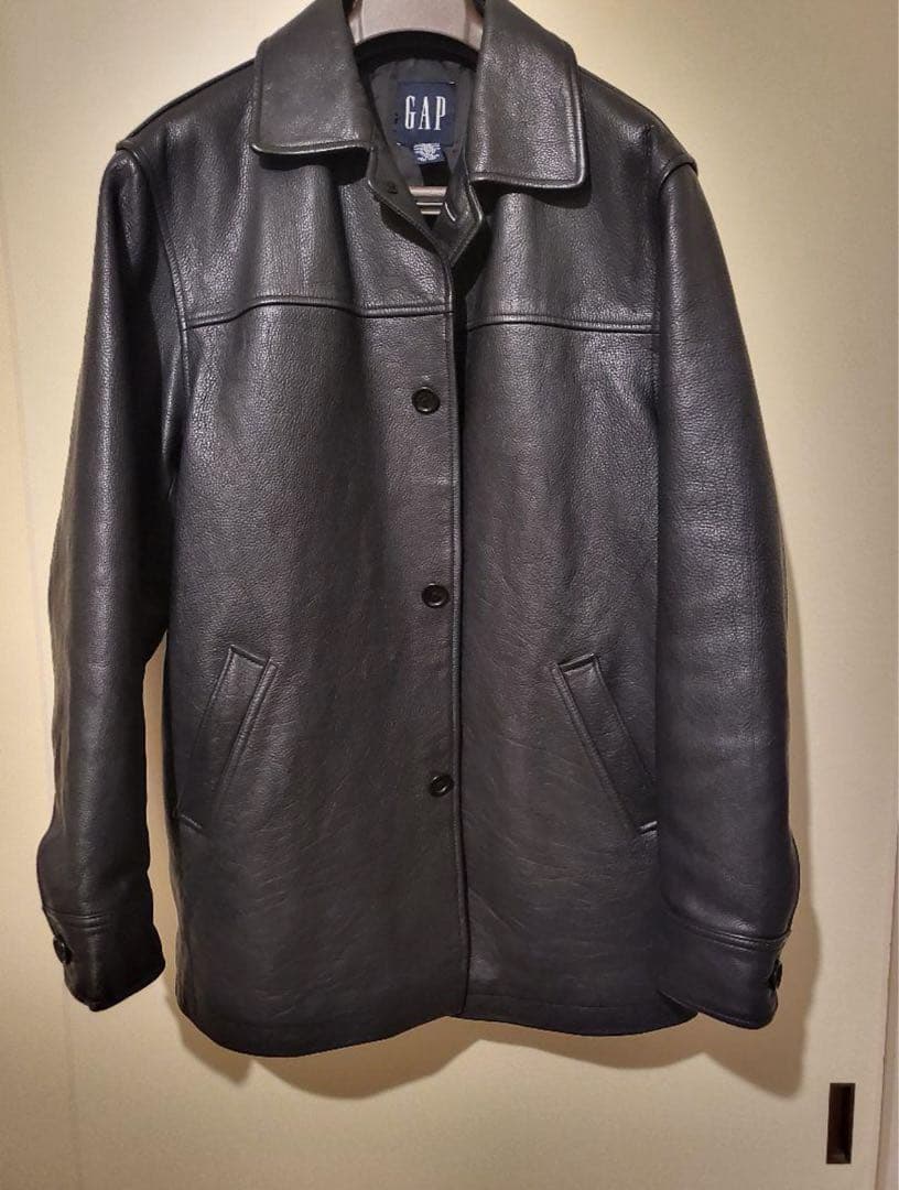 野村訓一着用 OLD GAP レザーカーコート 90s - メルカリ