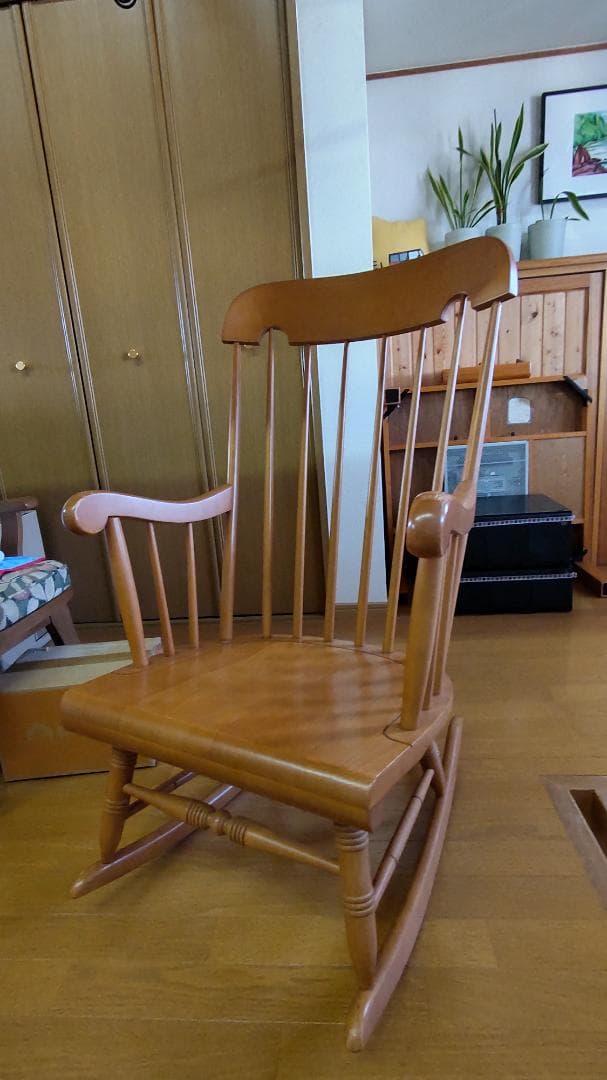 木製 ロッキングチェア 飛騨産業 キツツキマーク