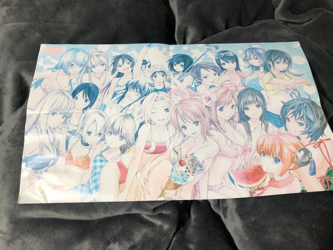 ジャンプのワンピース絵、いちご100％の作者の絵の面裏になってます 新品【週刊少年ジャンプ2003年33号】いちご100％ ワンピースポスター付