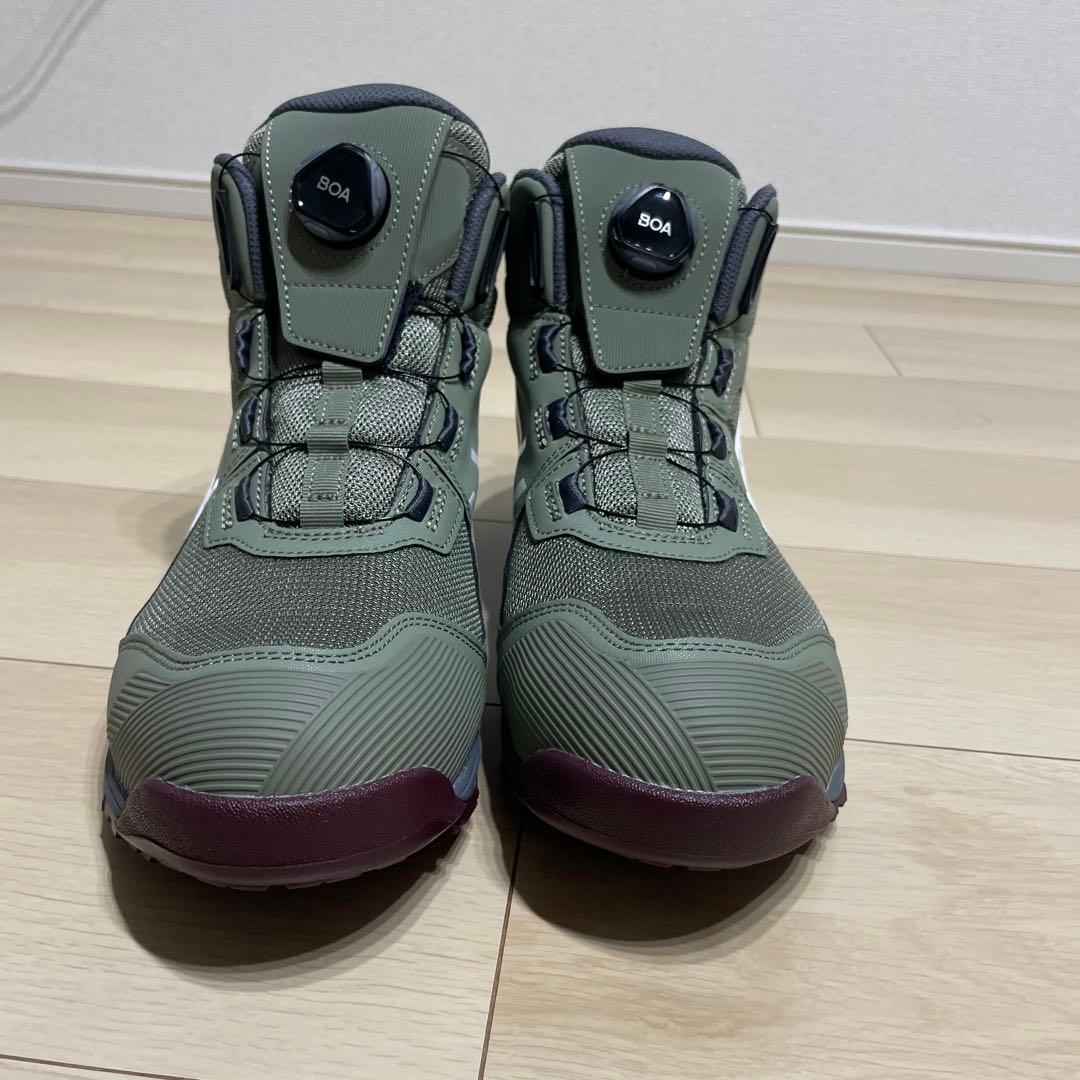 ASICS BOAシステム安全靴ハイカット オリーブグリーン27cm asics アシックス 安全靴 CP214-300 BOA ハイカット ライケングリーン