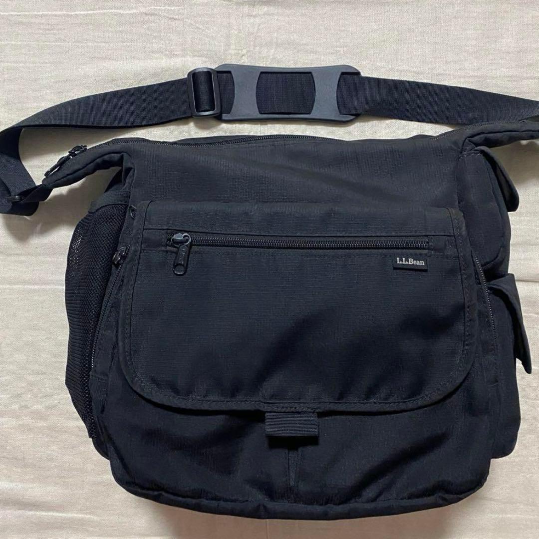 LLBean メッセンジャー ショルダー バッグ 黒 ショルダーバッグ 古着