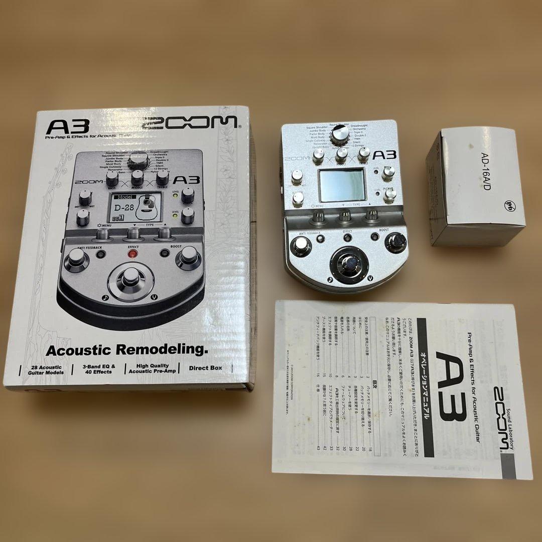 美品　箱あり　ZOOM A3 エフェクター　プリアンプ
